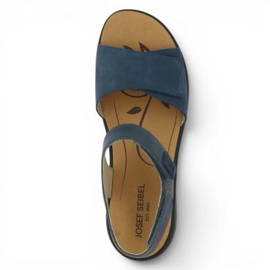 Ibiza 13 Sandale bleue réglable Josef Seibel 42, 43, 44 Shoesissime, vue dessus