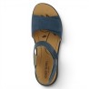 Ibiza 13 Sandale bleue réglable Josef Seibel 42, 43, 44 Shoesissime, vue dessus