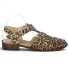 nu-pieds pecheur léopard femme 42, 43, 44, 45 Shoesissime, vue coté