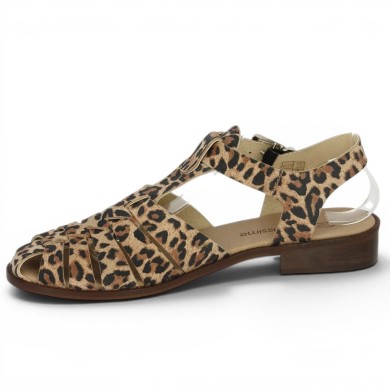 sandale pecheur léopard femme grande pointure Shoesissime, vue intérieure