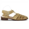 sandale pecheur beige femme grande taille Shoesissime, vue coté