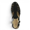 nu-pieds pecheur velours noir femme 42, 43, 44, 45 Shoesissime, vue dessus