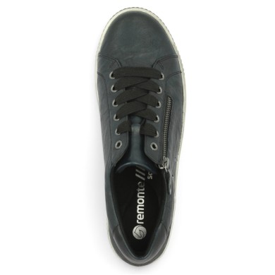D0700-15 Baskets Bleu Marine Remonte bout rond femme grande taille Shoesissime, vue dessus