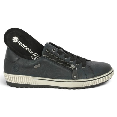 D0700-15 Baskets Bleu Marine Remonte semelle amovible femme grande pointure Shoesissime, vue détails