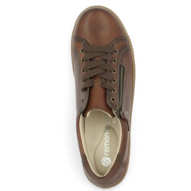 chaussures sport grande taille femme camel  Remonte D0700-26 Shoesissime, vue dessus