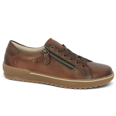 baskets camel grande taille femme bout rond D0700-26 Shoesissime, vue profil