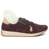 Thais - D0H19-30 Plum Velvet Sneakers by Remonte - Remonte Sneakers in Plus Sizes - Shoesissime