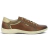 Annie - D1E12-24 Women's Light Brown Leather Sneakers - Remonte Sneakers Sizes 42, 43, 44, 45 - Shoesissime