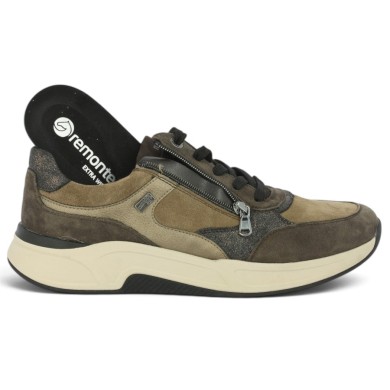 Baskets tendance femme marron semelle amovible 42, 43, 44, 45, vue détails