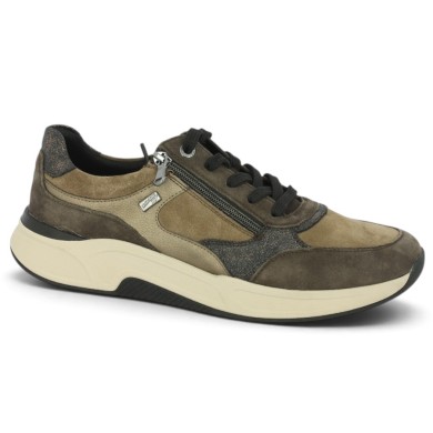 D3V00-25 Sneakers marron femme 42, 43, 44, 45 Shoesissime, vue profil