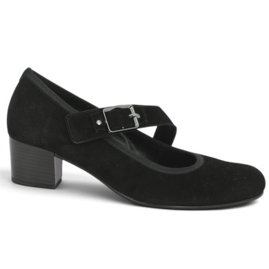 Nadia - Escarpin noir à bride 42, 42.5, 43, 44 - Chaussures Gabor grande taille - Shoesissime