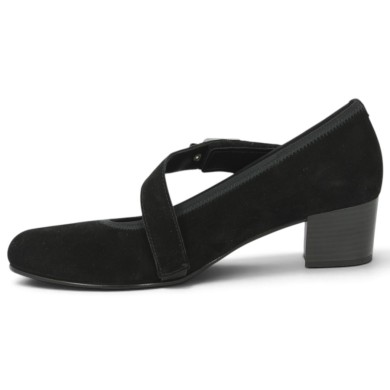 Nadia - Black Strappy Pumps, sizes 42, 42.5, 43, 44 - Gabor Plus-Size Shoes - Shoesissime