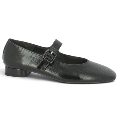 Soizic - Babies vernis noir femme grande taille - Chaussures Gabor 8, 8.5, 9, 9.5 - Shoesissime