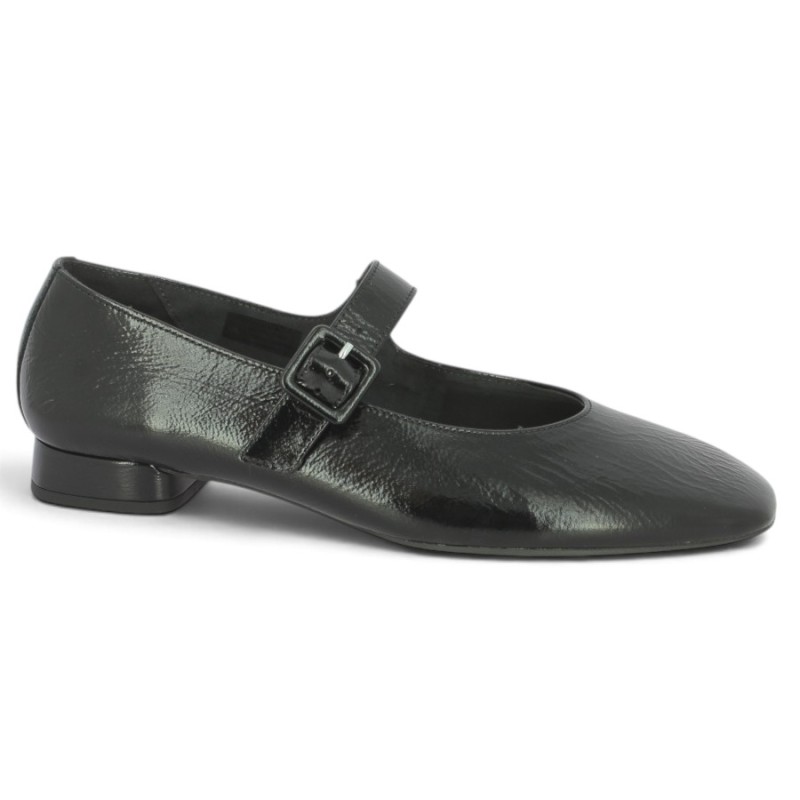 Soizic - Babies vernis noir femme grande taille - Chaussures Gabor 8, 8.5, 9, 9.5 - Shoesissime