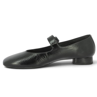 Soizic - Babies vernis noir femme grande taille - Chaussures Gabor 8, 8.5, 9, 9.5 - Shoesissime