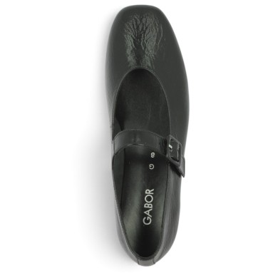 Soizic - Babies vernis noir femme grande taille - Chaussures Gabor 8, 8.5, 9, 9.5 - Shoesissime