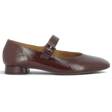 Soizic - Babies à brides vernis bordeaux femme 42, 42.5, 43, 44 - Chaussures Gabor grande pointure - Shoesissime