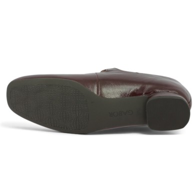 Soizic - Babies à brides vernis bordeaux femme 42, 42.5, 43, 44 - Chaussures Gabor grande pointure - Shoesissime