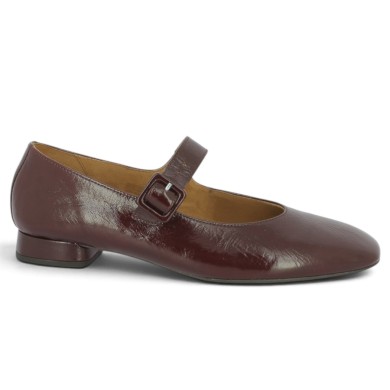 Soizic - Babies à brides vernis bordeaux femme 42, 42.5, 43, 44 - Chaussures Gabor grande pointure - Shoesissime