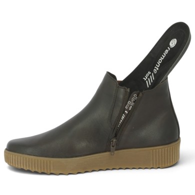 Louka - R7994-27 Boots cuir marron élastique Léopard 42, 43, 44, 45 - Bottines femme grande taille - Shoesissime