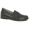 D0F05-00 mocassin femme Remonte cuir noir grande taille Shoesissime, vue profil