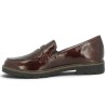 D2Q05-35 Mocassin vernis bordeaux grande pointure femme Remonte Shoesissime, vue intérieure