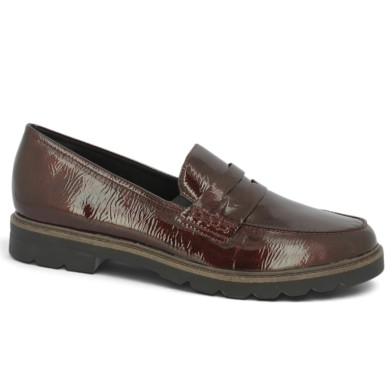 D2Q05-35 mocassin vernis bordeaux 42, 43, 44, 45 Remonte Shoesissime, vue profil