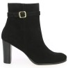 Bottine à haut talon cuir noir 42, 43, 44, 45 Shoesissime, vue coté