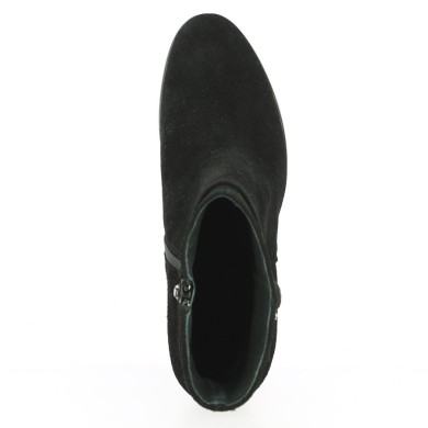 Bottine habillée noire à talon femme grande taille Shoesissime, vue dessus