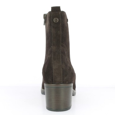 Emy - D2A80-25 Brown Nubuck Heeled Boots - Ankle Boots, Sizes 42, 43, 44, 45 - Shoesissime
