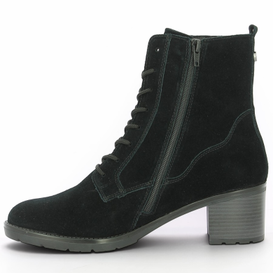 D2A80-02 Boots à talon velours noir grande taille femme Remonte, vue intérieure