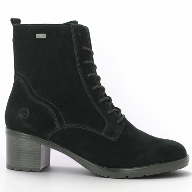 Boots à talon Remonte velours noir 42, 43, 44, 45 Shoesissime, vue coté
