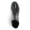 RYM - Black patent leather ankle boots with elasticated top and chunky lug sole - Women's plus-size boots - Shoesissime