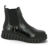 Boots femme vernis noire grosse semelle crantée 42, 43, 44 Shoesissime, vue profil