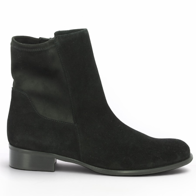 Angela - Gabor Black Suede Boots 8035.05.001 - Gabor Ankle Boots in Large Sizes - Shoesissime
