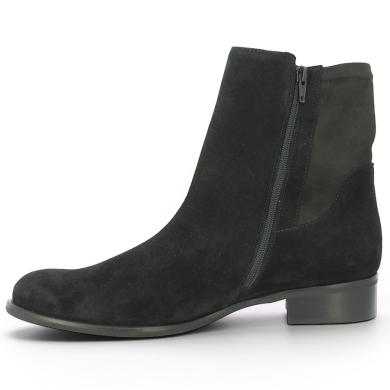 Angela - Gabor Black Suede Boots 8035.05.001 - Gabor Ankle Boots in Large Sizes - Shoesissime