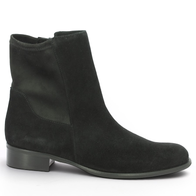 Angela - Gabor Black Suede Boots 8035.05.001 - Gabor Ankle Boots in Large Sizes - Shoesissime