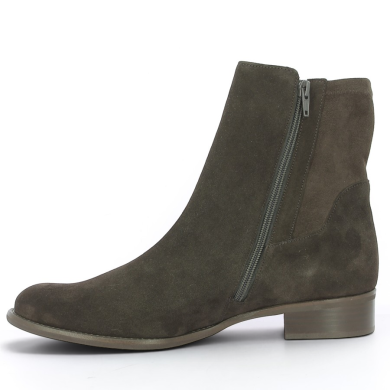 Angela - Gabor Brown Velvet Ankle Boots 8035.05.003 - Gabor Ankle Boots in Plus Sizes - Shoesissime