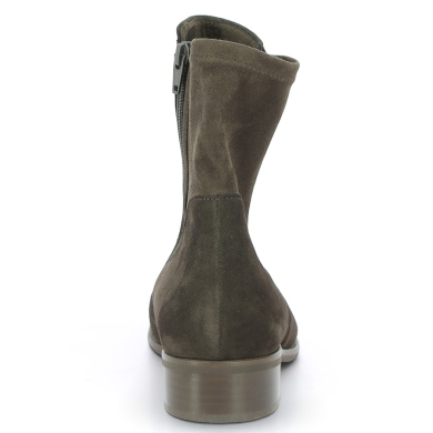 Angela - Gabor Brown Velvet Ankle Boots 8035.05.003 - Gabor Ankle Boots in Plus Sizes - Shoesissime