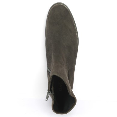 Bottine velours marron plate Gabor 8, 8.5, 9, 9.5 femme Gabor 8035.05.003 Shoesissime, vue dessus