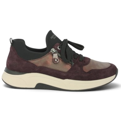 D3V01-30 Baskets Remonte bordeaux légère femme 42, 43, 44, 45 Shoesissime, vue coté