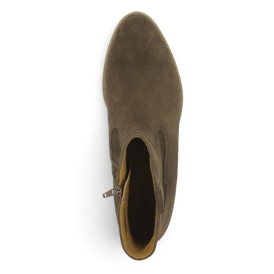 Boots marron type santiag femme grande taille Shoesissime, vue dessus