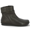 Violet - Soft, flat brown round-toe ankle boots - Josef Seibel boots in large sizes - Shoesissime