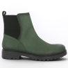 Boots cuir vert femme grande taille confort 42, 43, 44, 45 Shoesissime, vue coté
