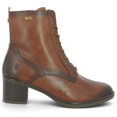 D2A80-24 Bottines camel à lacets Remonte grande taille femme Shoesissime, vue coté