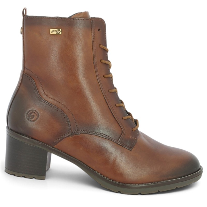 D2A80-24 Bottines camel à talon Remonte grande taille femme Shoesissime, vue profil