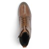 Bottines talon carré cuir camel femme 42, 43, 44, 45 Shoesissime, vue dessus