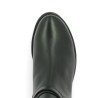 Dottie - Black leather ankle boots with strap and buckle - Black flat ankle boots sizes 42, 43, 44 - Shoesissime