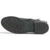 Dottie - Bottine cuir noir bride et boucle - Bottine plate noire 42, 43, 44 - Shoesissime