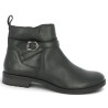 Bottine noire plate à boucle femme 42, 43, 44, Shoesissime, vue profil